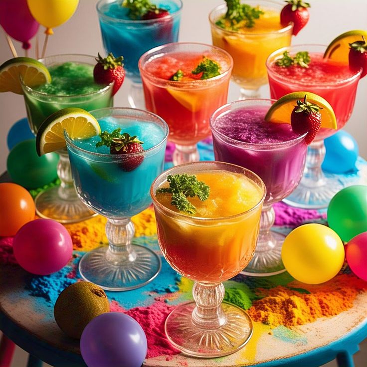 Colorful Fruit Drinks
