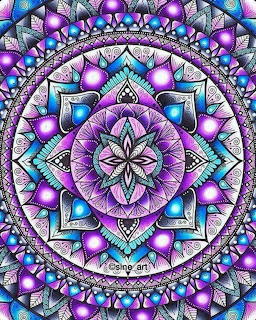 Purple and Teal Mandala