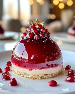 Red Glazed Dessert Dome
