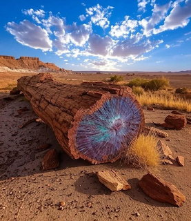 Petrified Wood Desert Landscape