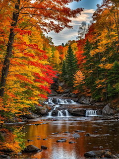 Autumn Forest Waterfall