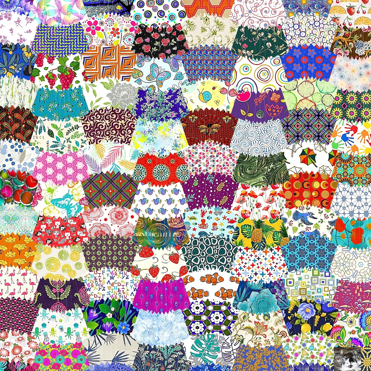 Colorful Fabric Patchwork Quilt