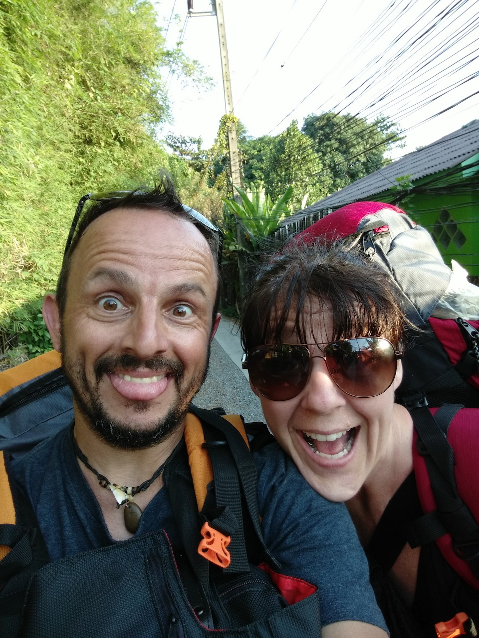 Backpacker Couple Selfie