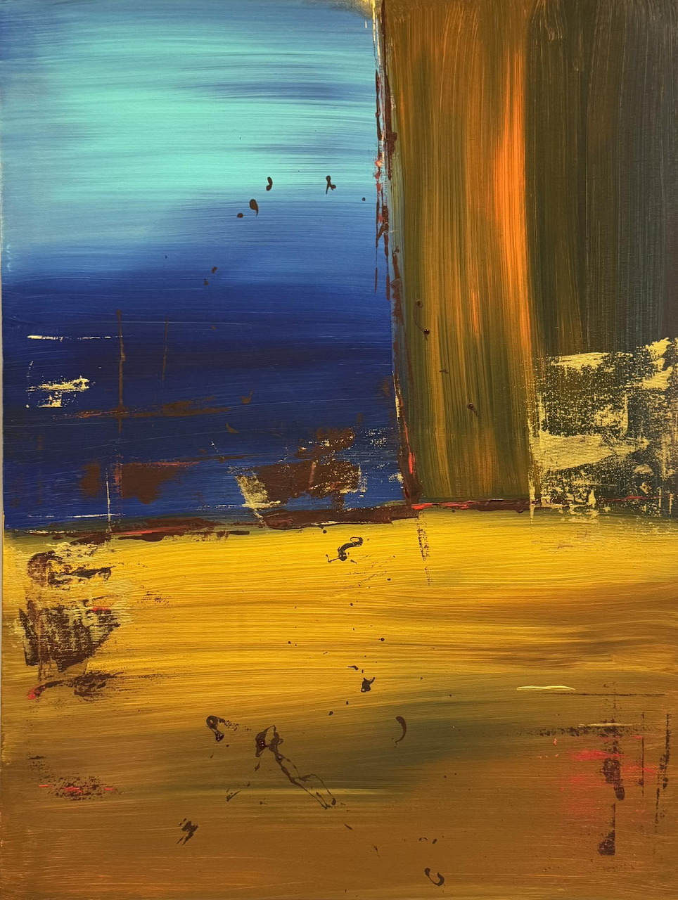 Colorful abstract art composition with dynamic shapes