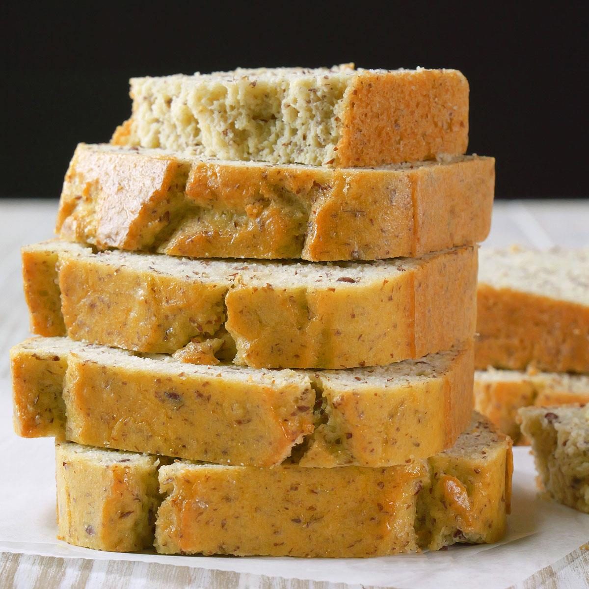 Keto Bread Loaf Sliced