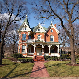 Victorian Mansion with Tower