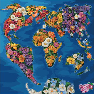 Floral World Map