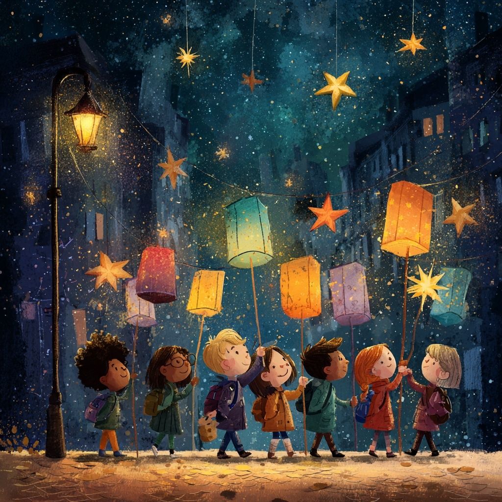 Children with Night Lanterns