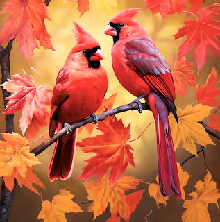 Cardinals in Autumn