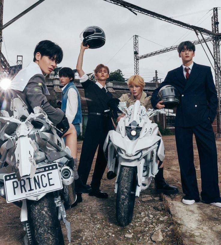 TXT K-pop Group Motorcycles
