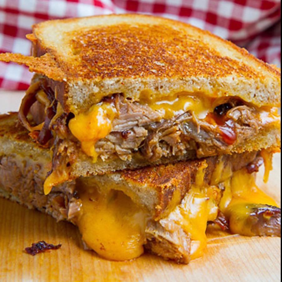 BBQ Pulled Pork Grilled Cheese