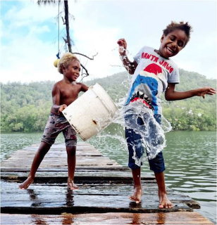 Children Playing with Water