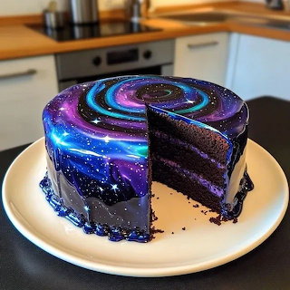 Galaxy Cake Slice