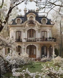 Victorian Mansion in Spring