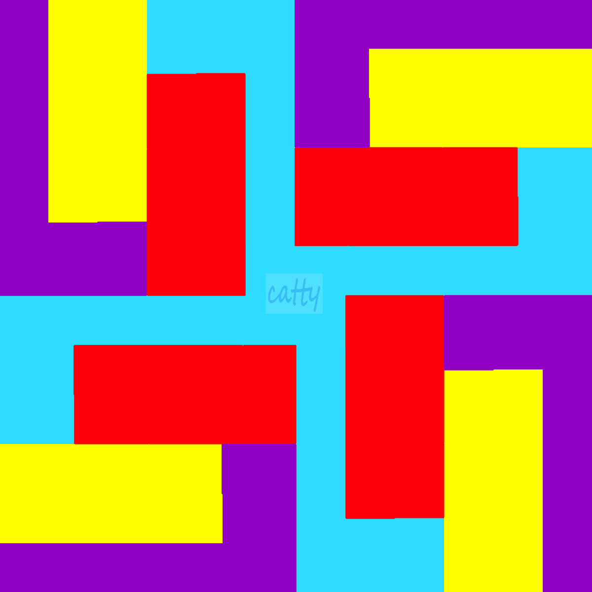 Colorful Geometric Blocks Pattern