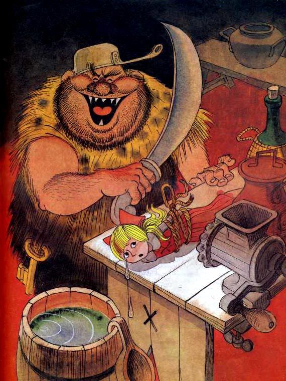Ogre with Child Fairy Tale