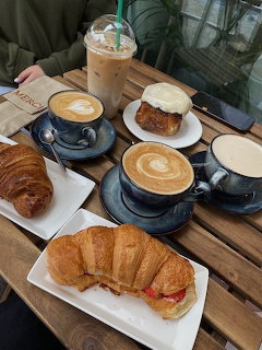 Cafe Coffee and Croissants