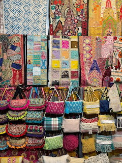 Colorful Textile Market Display