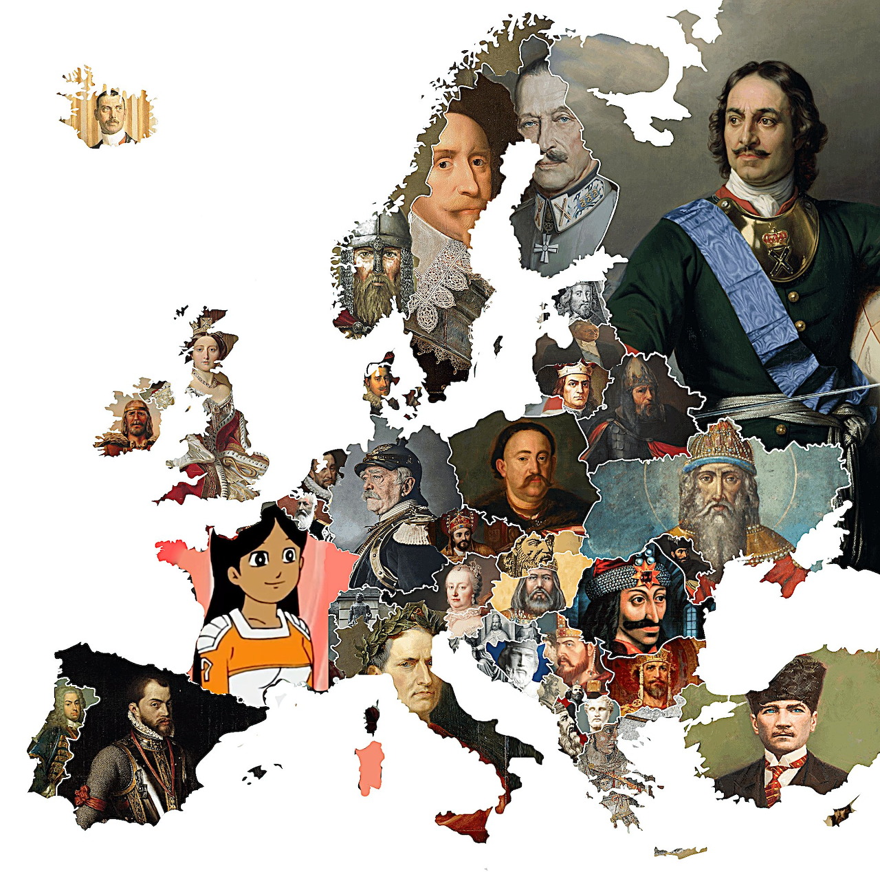 European Historical Leaders Map