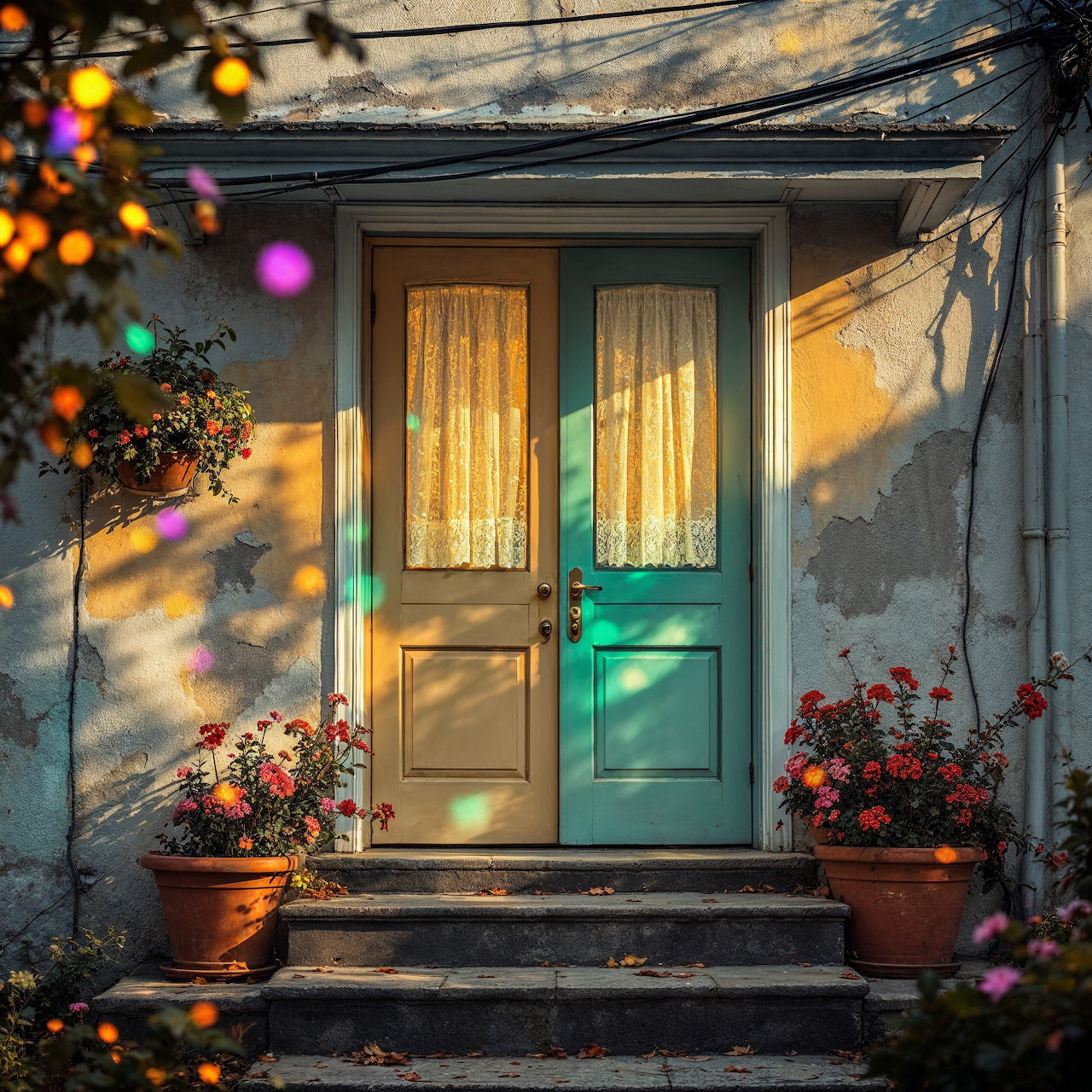 Odd Doors with Flowers