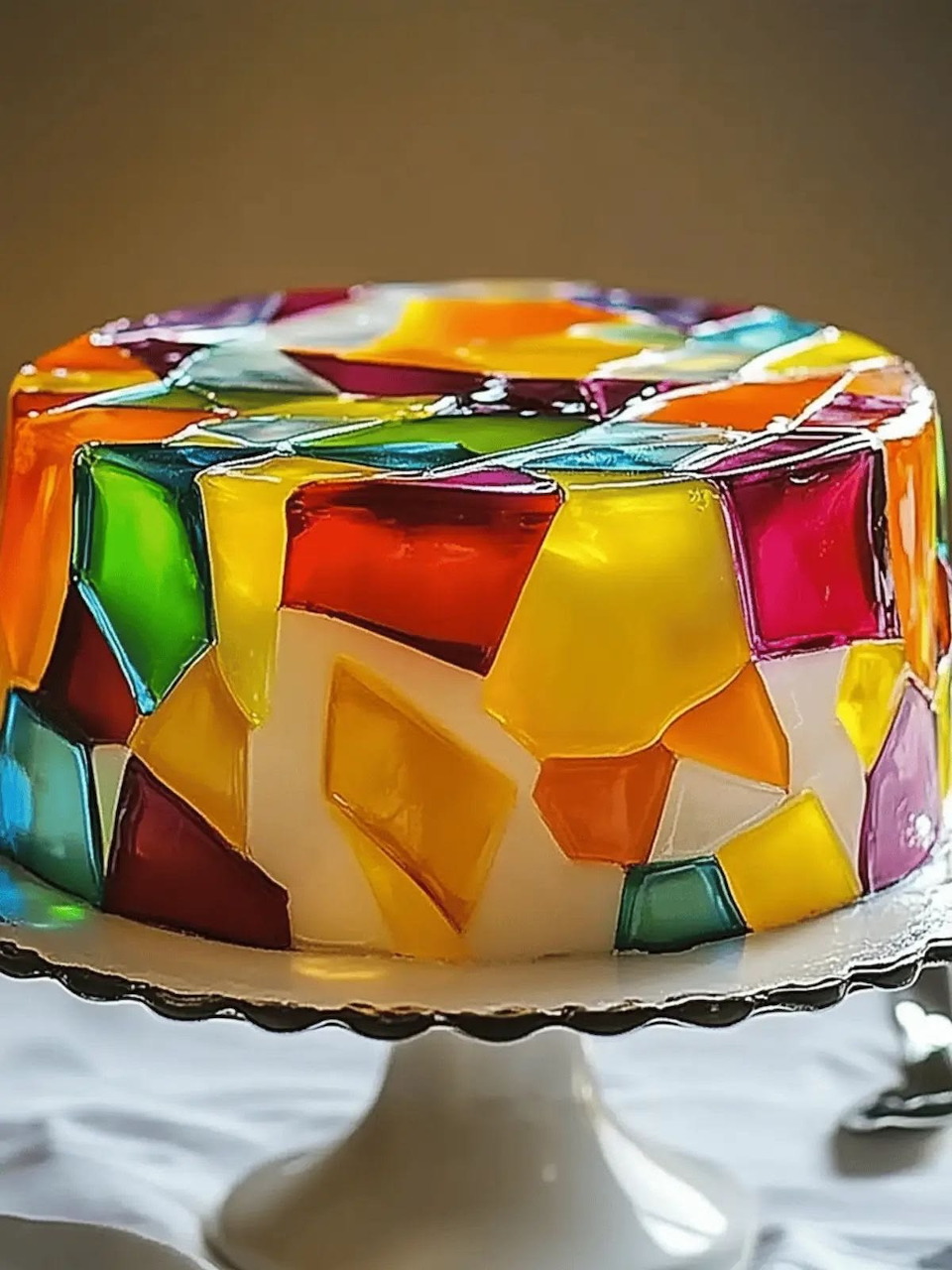 Colorful abstract pattern with vivid swirling shapes and bright tones.