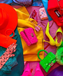 Colorful Fashion Accessories Flat Lay
