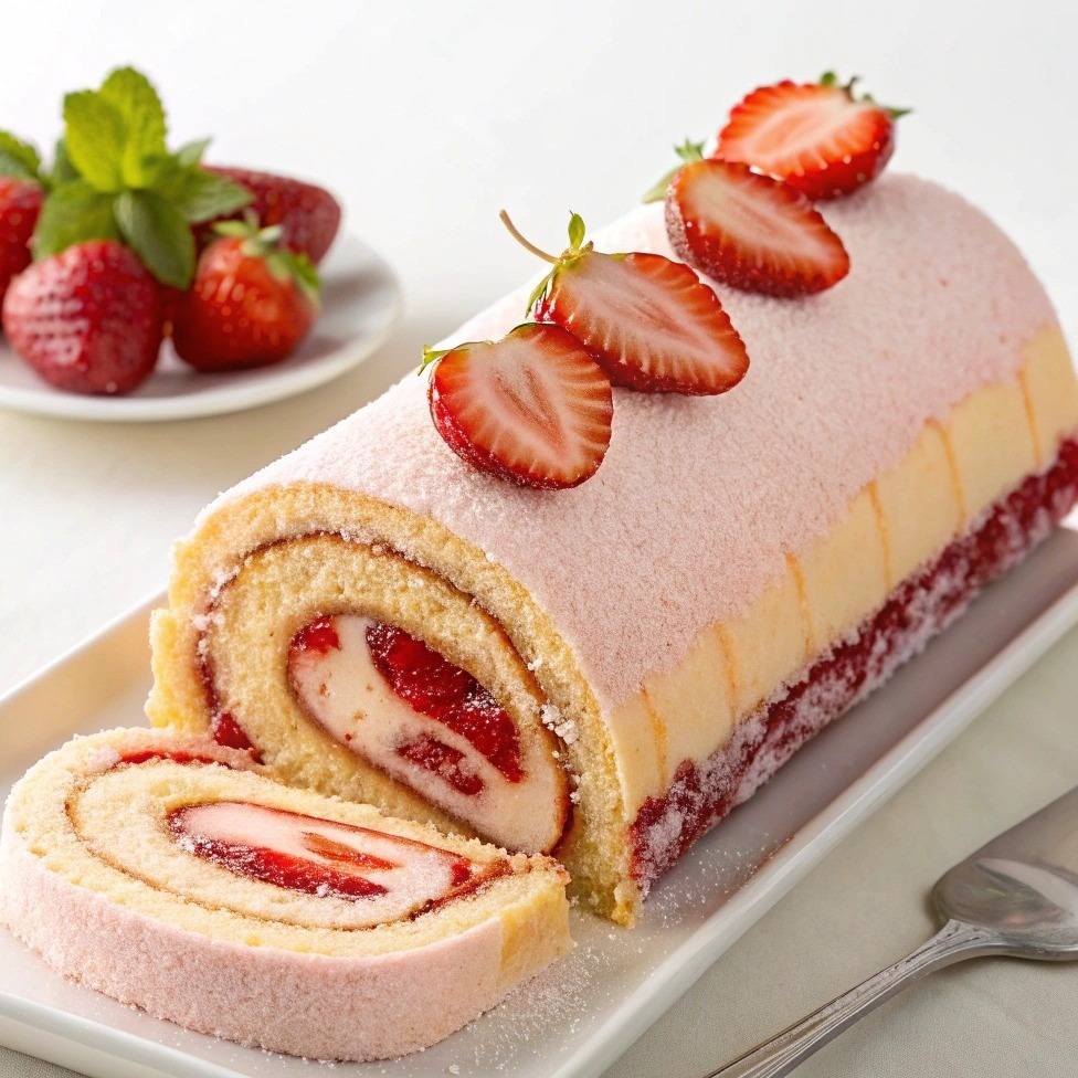 Strawberry Swiss Roll