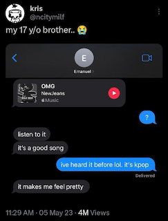 NewJeans OMG Text Conversation