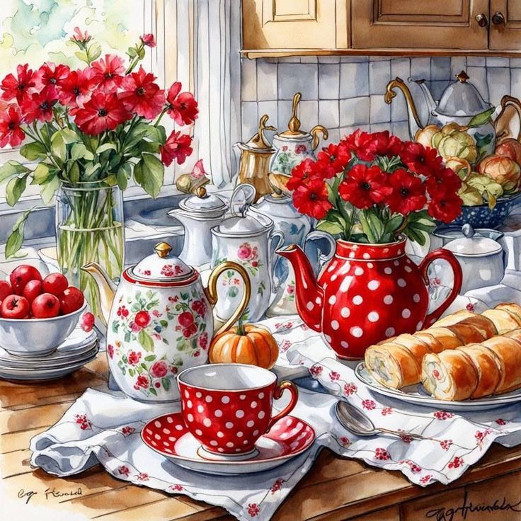 Floral Kitchen Still Life