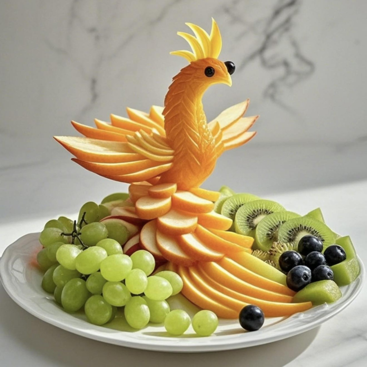 Fruit Carving Bird
