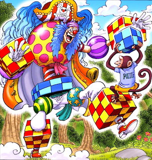 Colorful circus clown juggling checkered balls and boxes in whimsical illustration