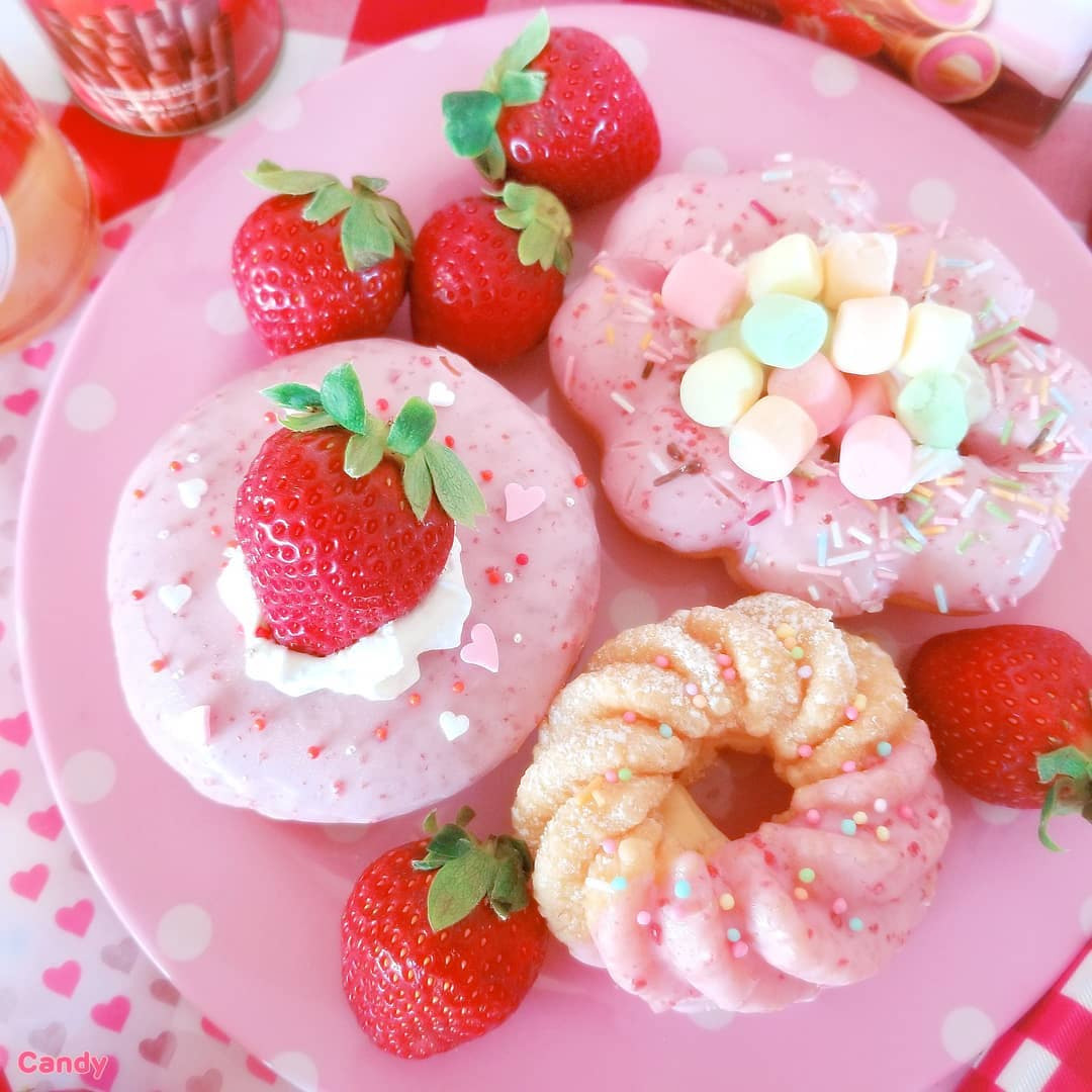 Strawberry Donuts and Sweets