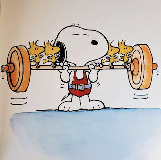 Snoopy Weightlifting