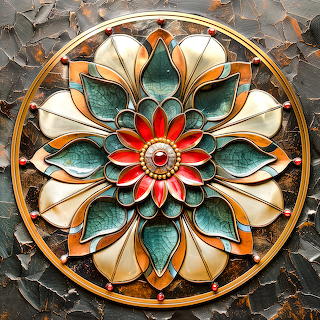 Enamel Mandala on Copper