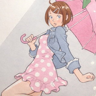 girl with umbrella