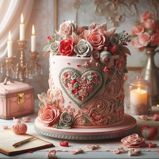 Valentine's Day Rose Cake
