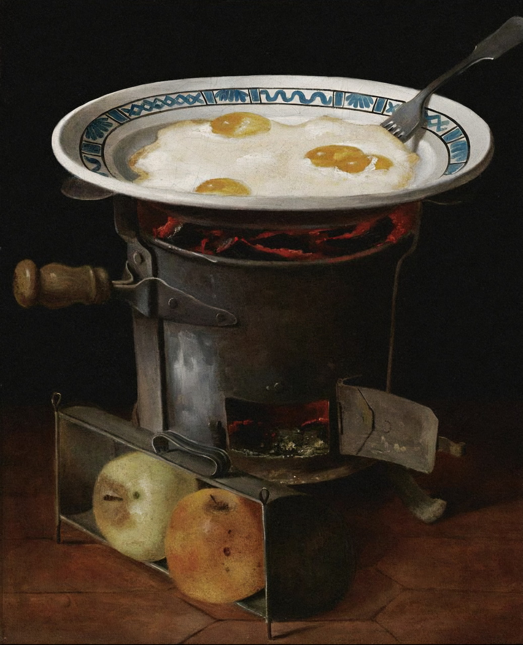 Still Life Eggs on Stove