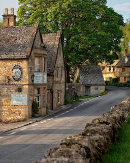 English Cotswold Village Street