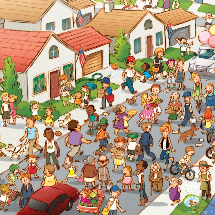 Cartoon Village Street