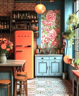 Kitchen with Roses