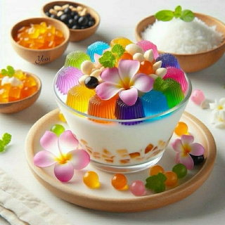 Futuristic Rainbow Dessert