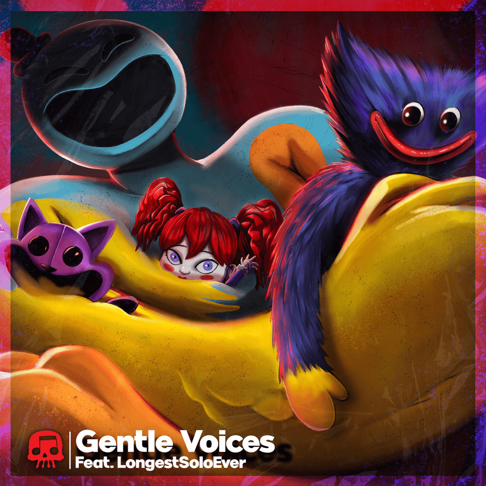 Red-haired character lying among colorful fuzzy creatures in 3D digital art style