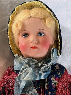 Antique Armand Marseille bisque porcelain doll in vintage outfit
