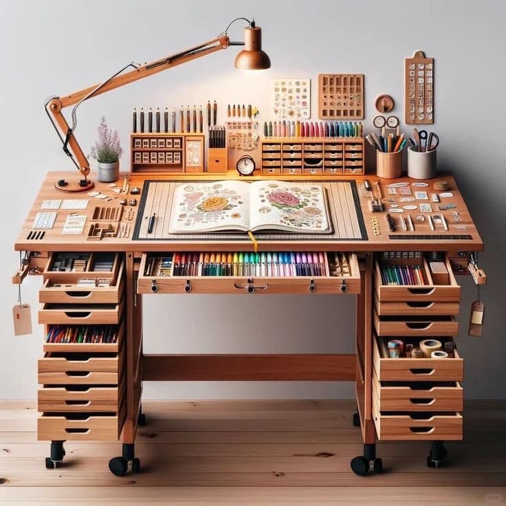 Organized Craft Desk