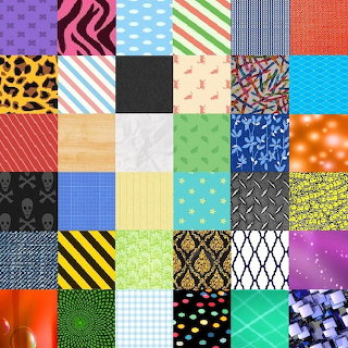 Colorful Pattern Collage Grid