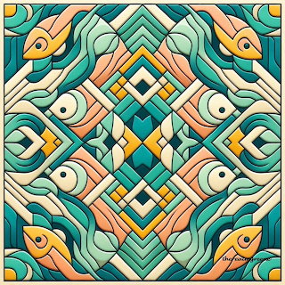Geometric Fish Mandala