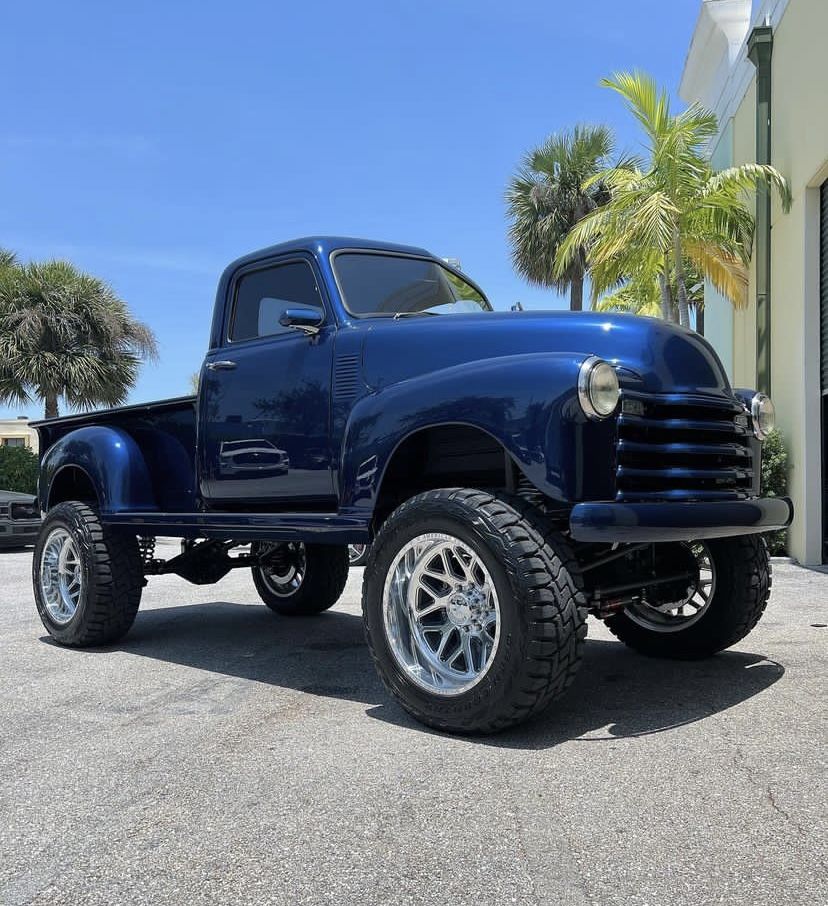 Classic Blue Pickup Truck