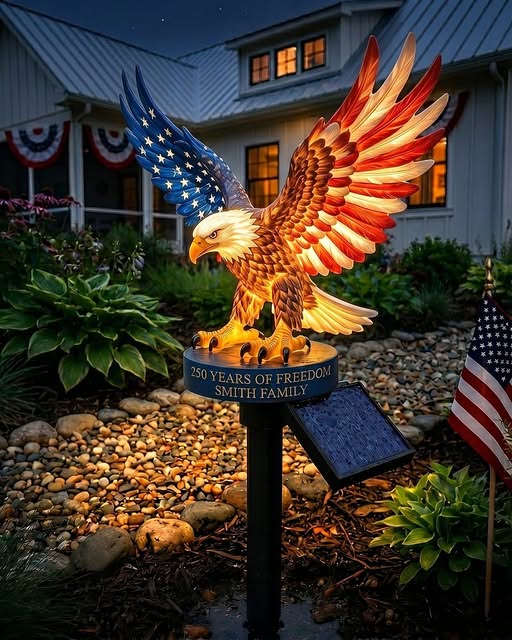 Patriotic Eagle Sculpture