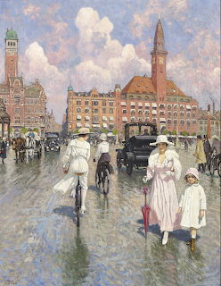 Ladies in White Street Scene