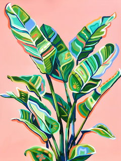 Tropical Banana Plant Painting